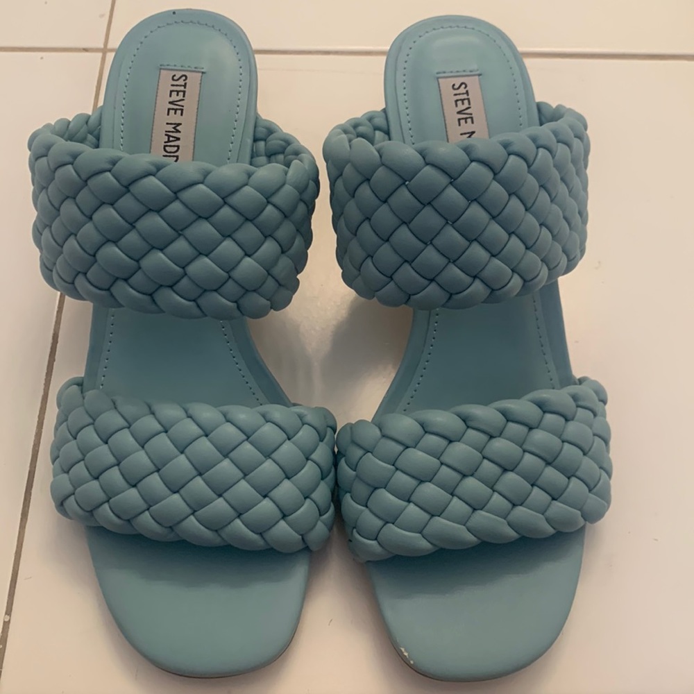 Turquoise Braided Steve Madden Heels